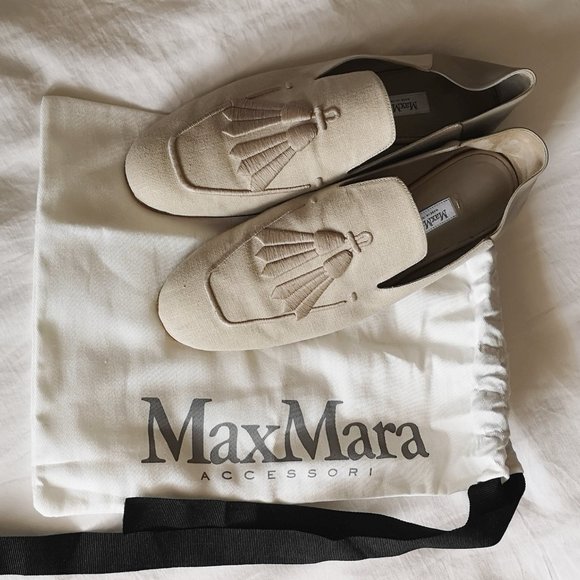 Max Mara Loafers Linen/Leather - Picture 2 of 5